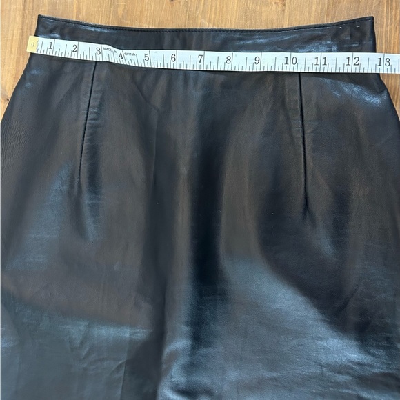 Vintage 80’s 90’s Maxima For Ann Taylor Black Leather Pencil Skirt Size 6 - Picture 7 of 12